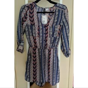 H&M Long-sleeve button romper